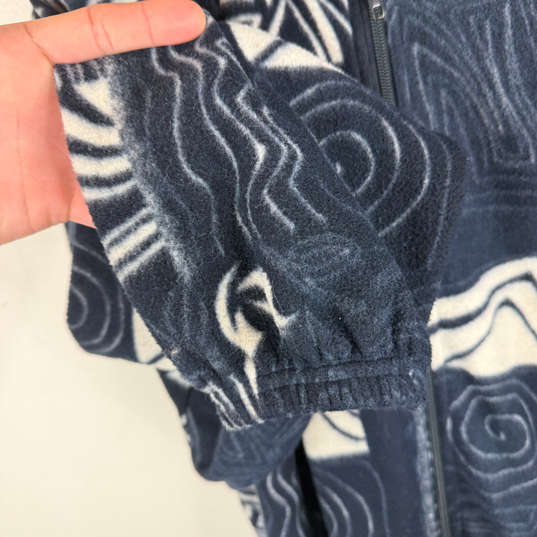 Balenciaga Spiral Abstract Fleece Zip Jacket