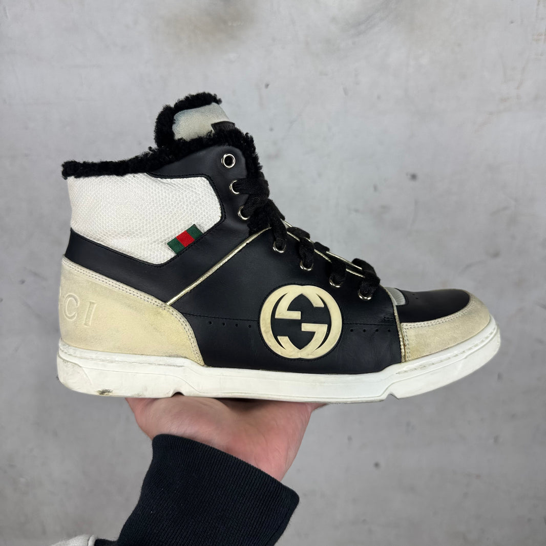 Gucci Shearling Lined Pelle Gomma Sneakers