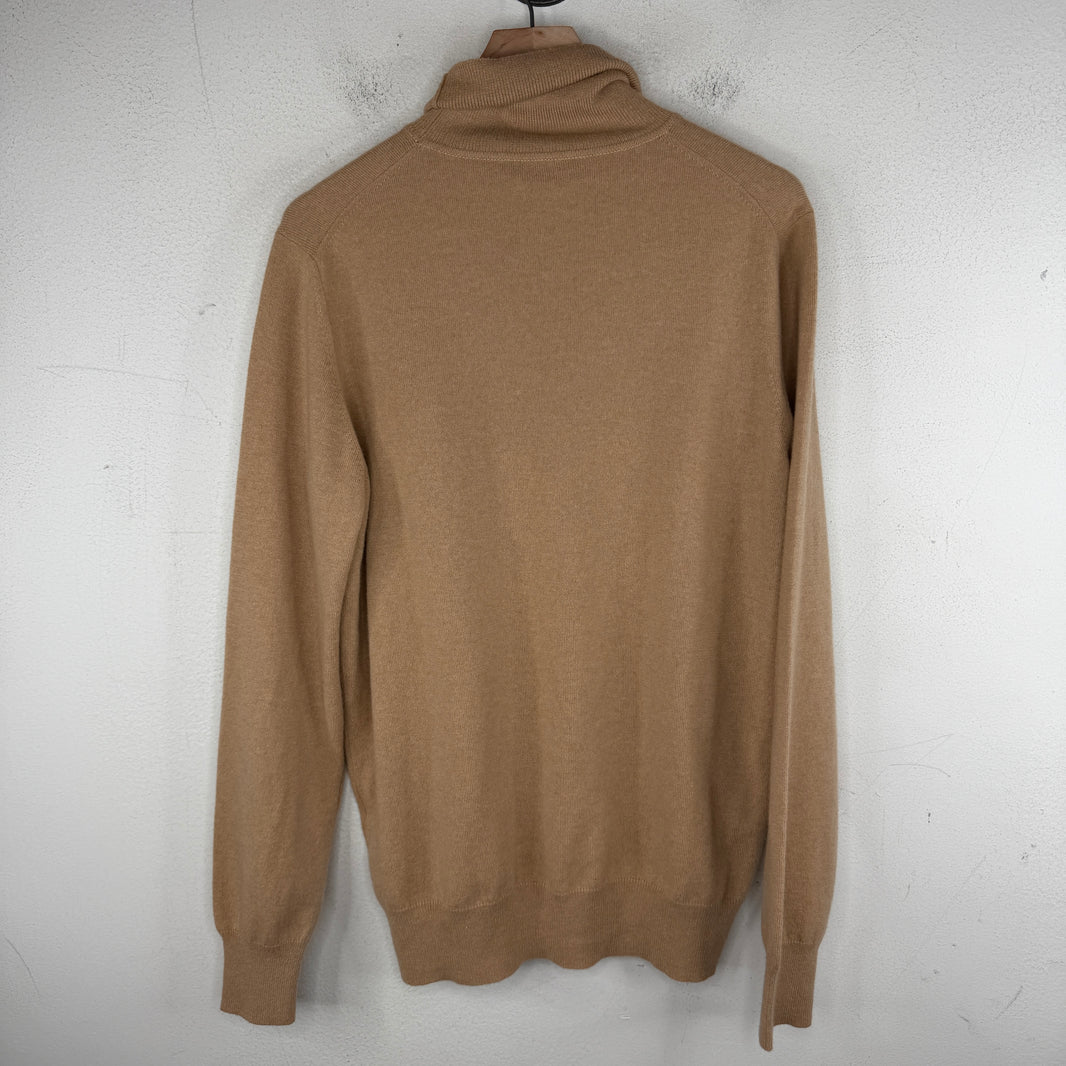 Ghiaia Beige Cashmere Turtleneck Sweater