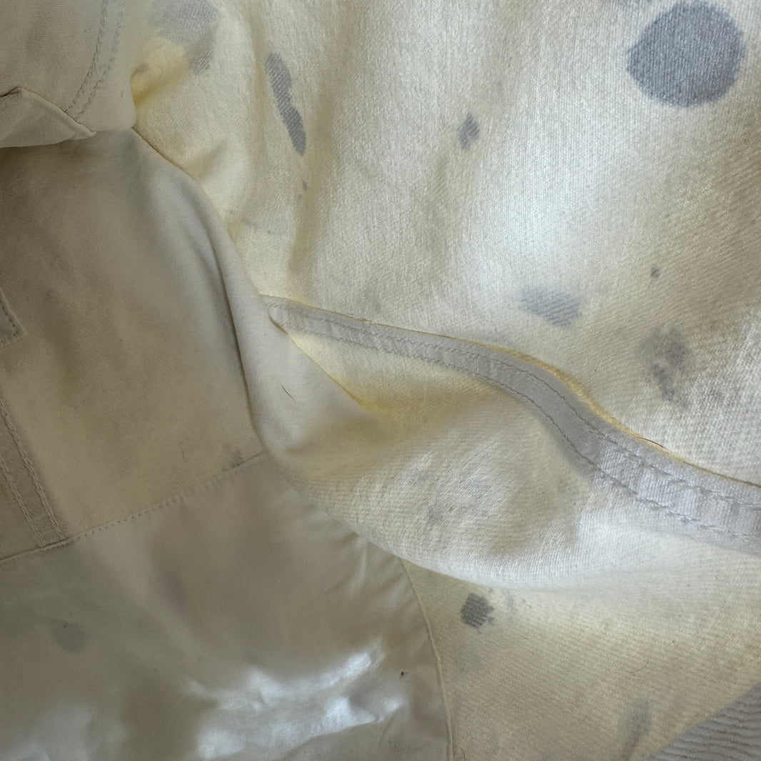 Balenciaga Distressed White Oversized Denim Jacket