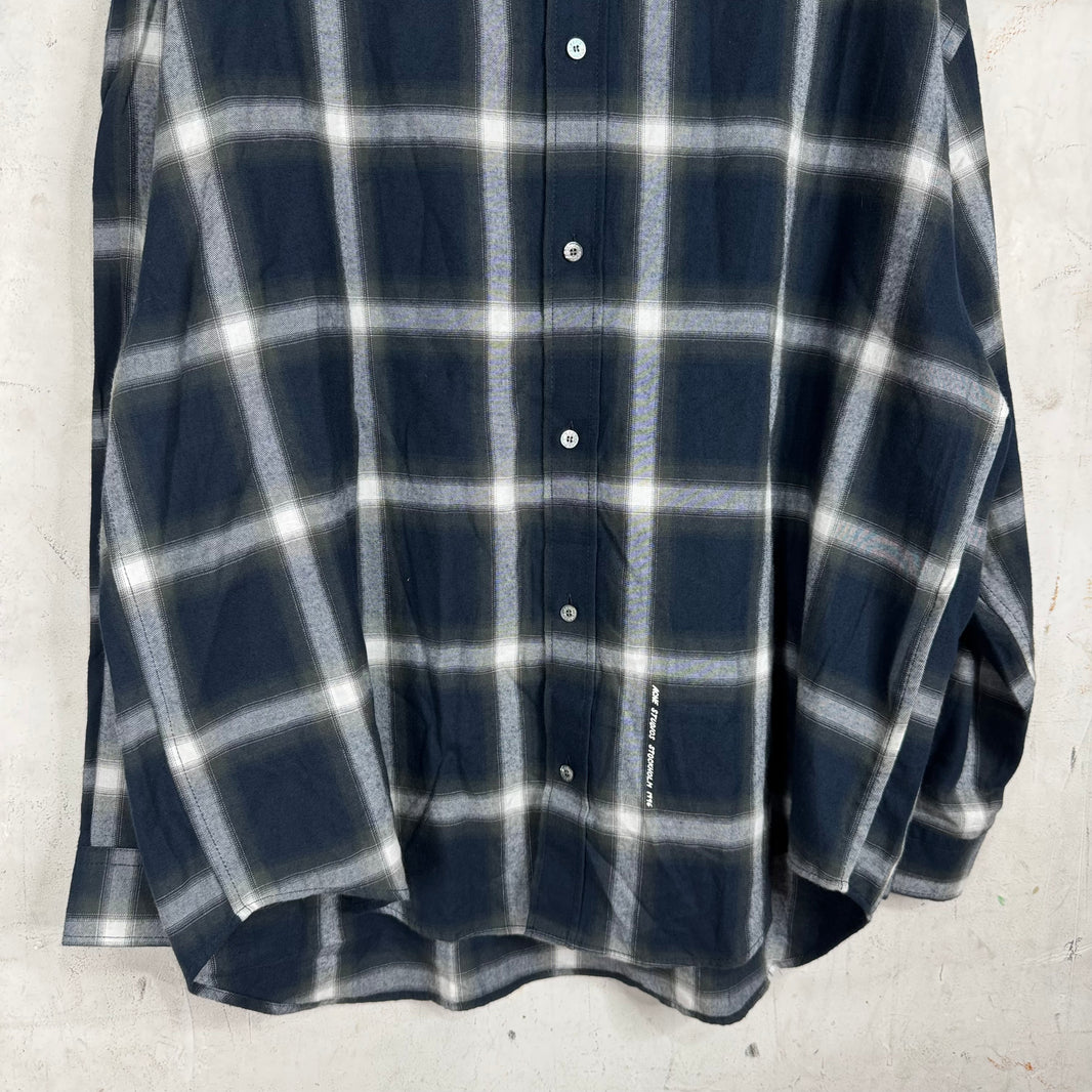 Acne Studios Navy Plaid Flannel