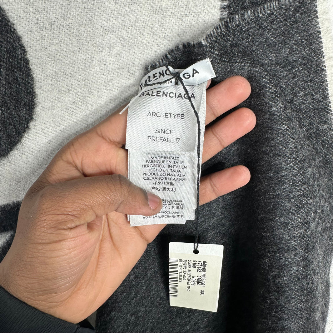 Balenciaga Cashmere Logo Scarf