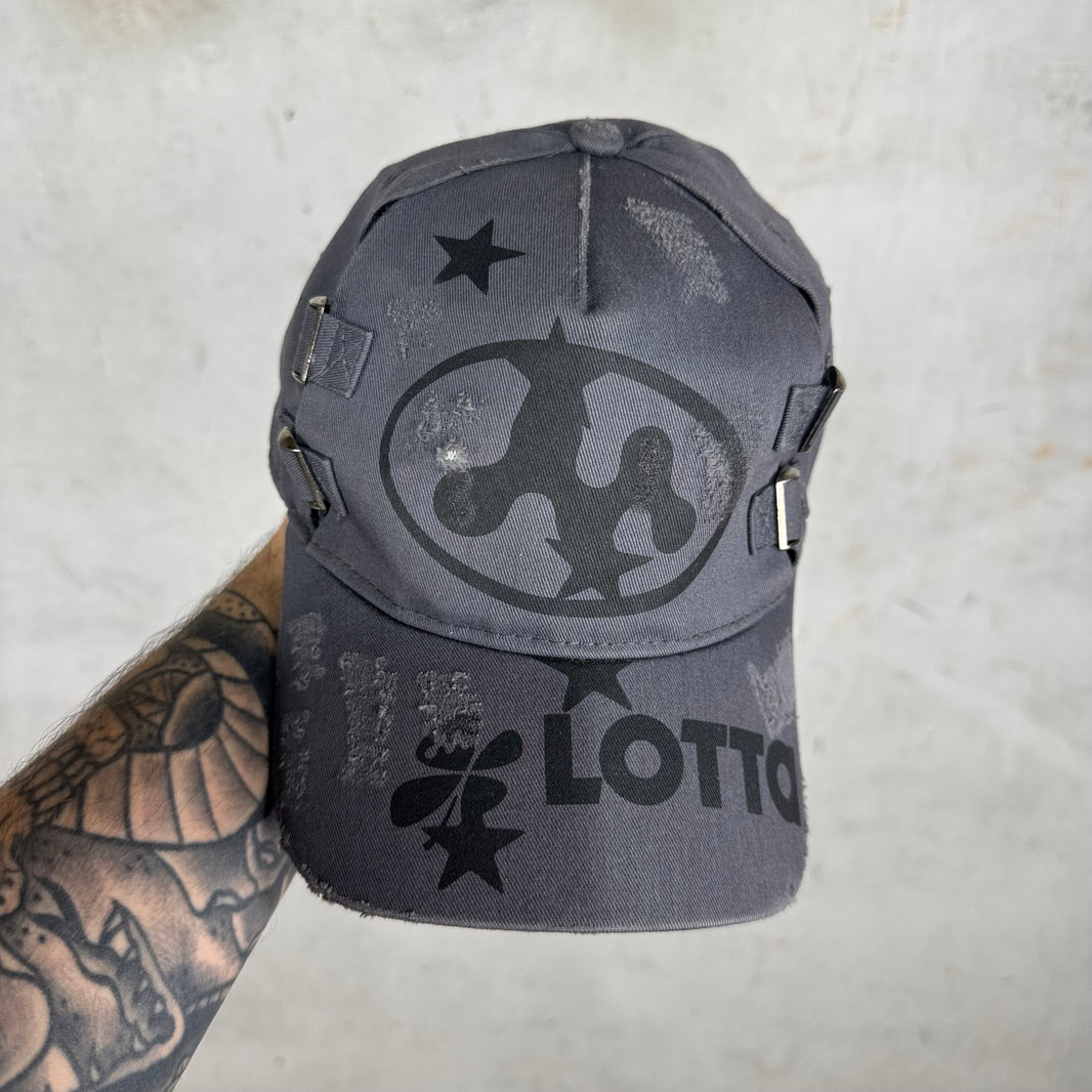 Mowalola Distressed Buckle Hat