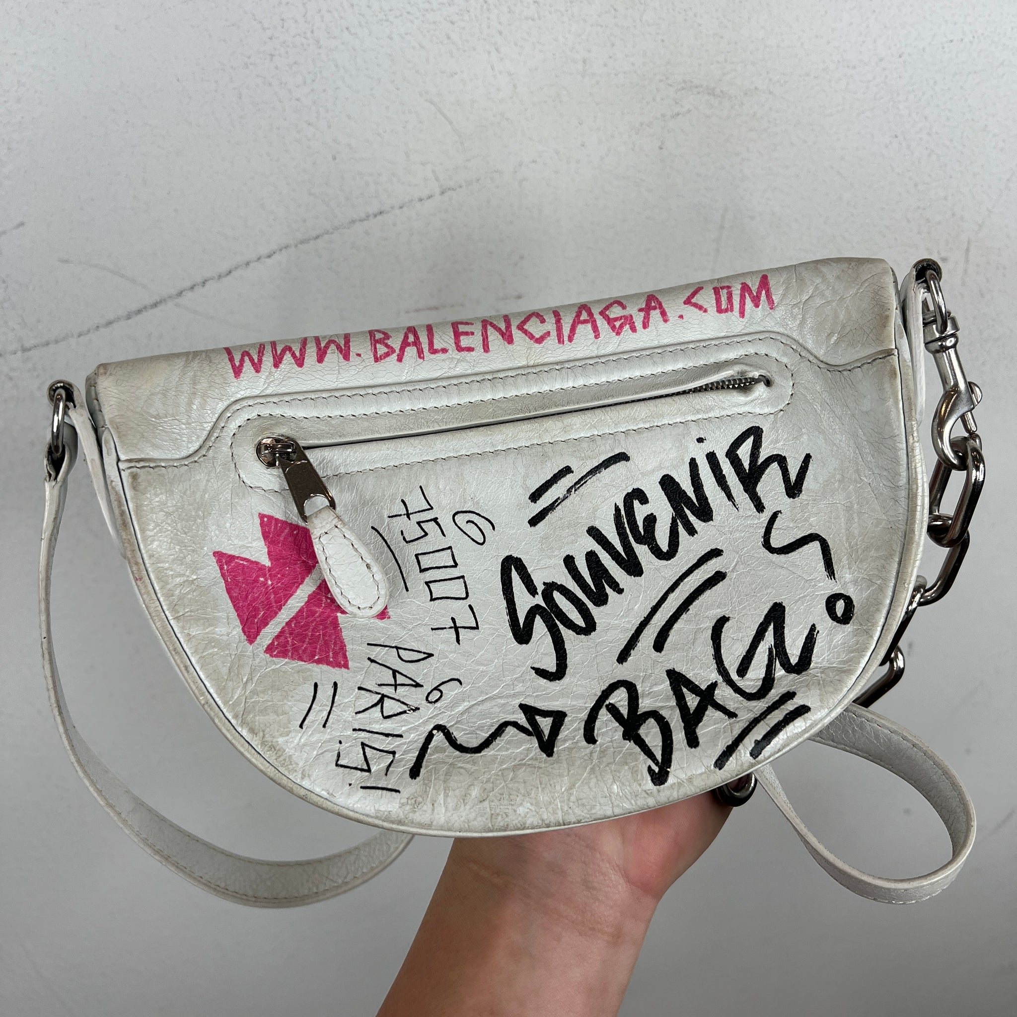 Balenicaga Graffiti Side Bag