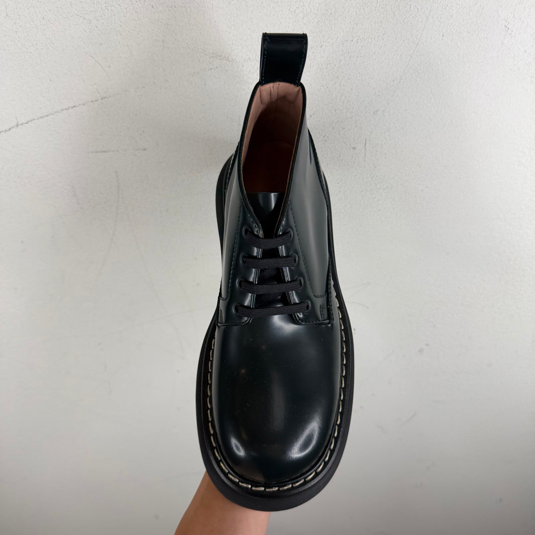 Bottega Veneta Forest Green Bounce Derbies