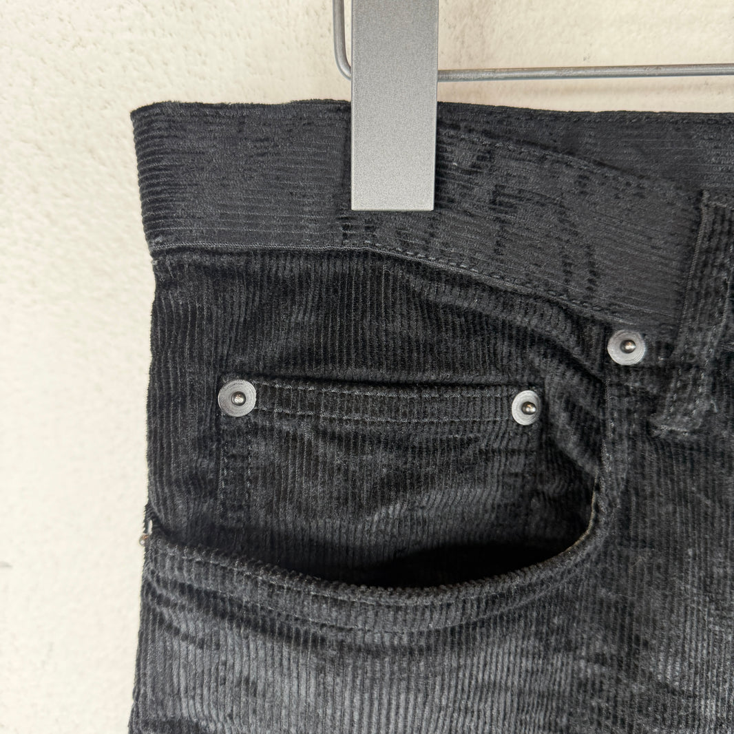 Dior Black Shiny Corduroy Pants