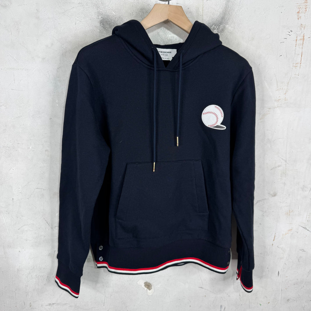 Thom Browne Navy Baseball Hoodie