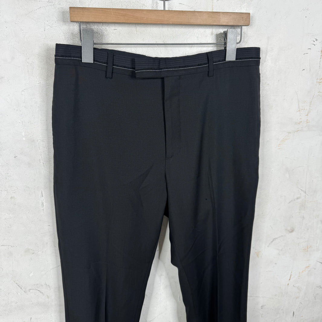 Dior Striped Waist Black Trousers