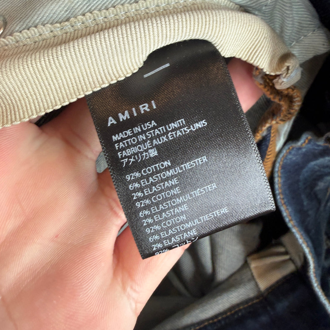 Amiri Dark Wash Blue Skinny Jeans