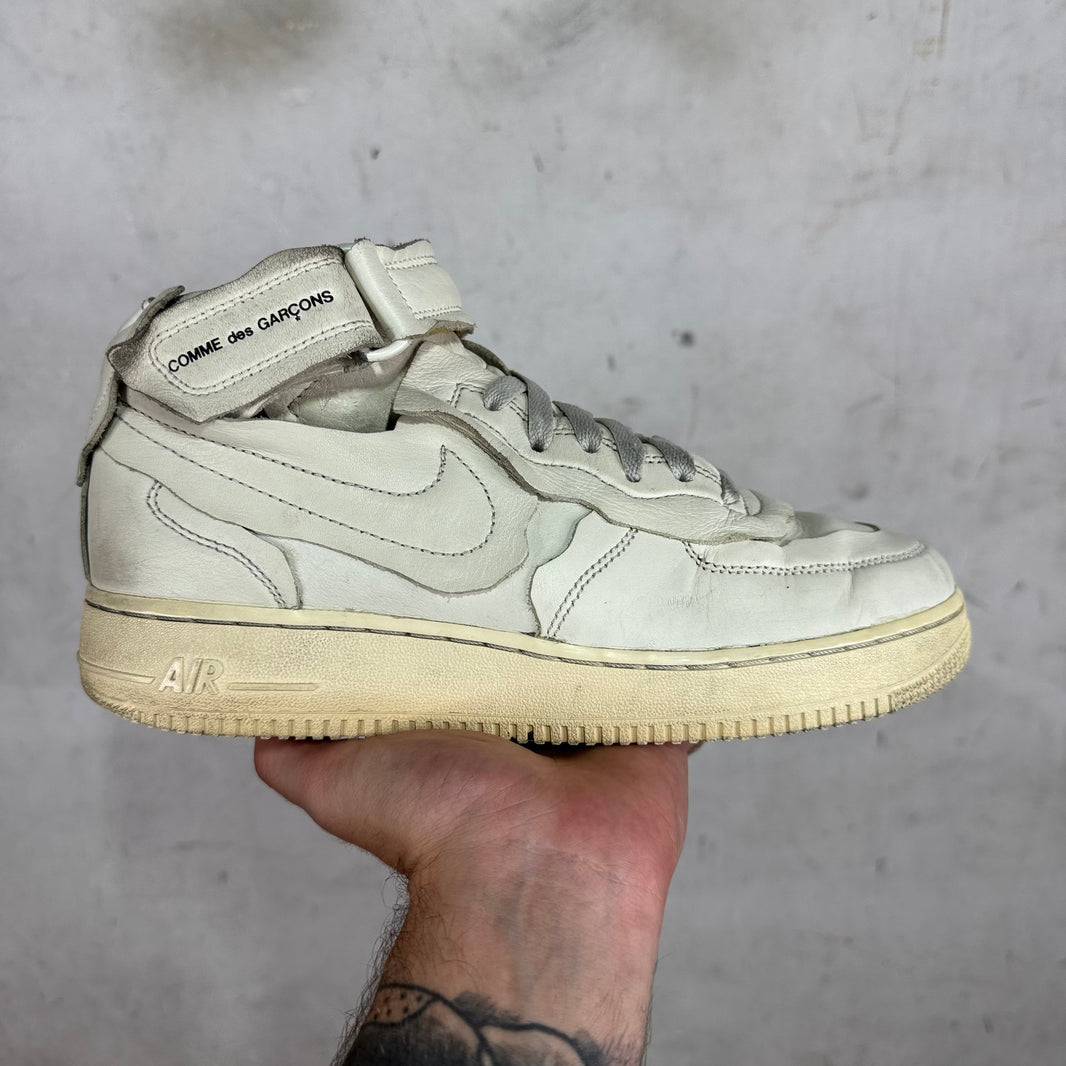 Nike x CDG White Leather AF1's