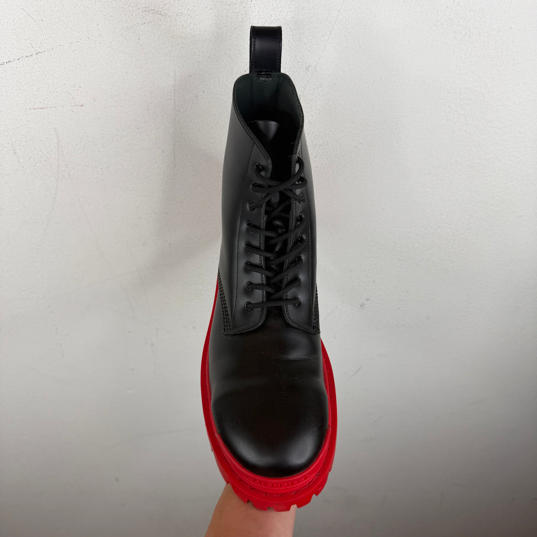 Balenciaga Red/Black Strike Boots