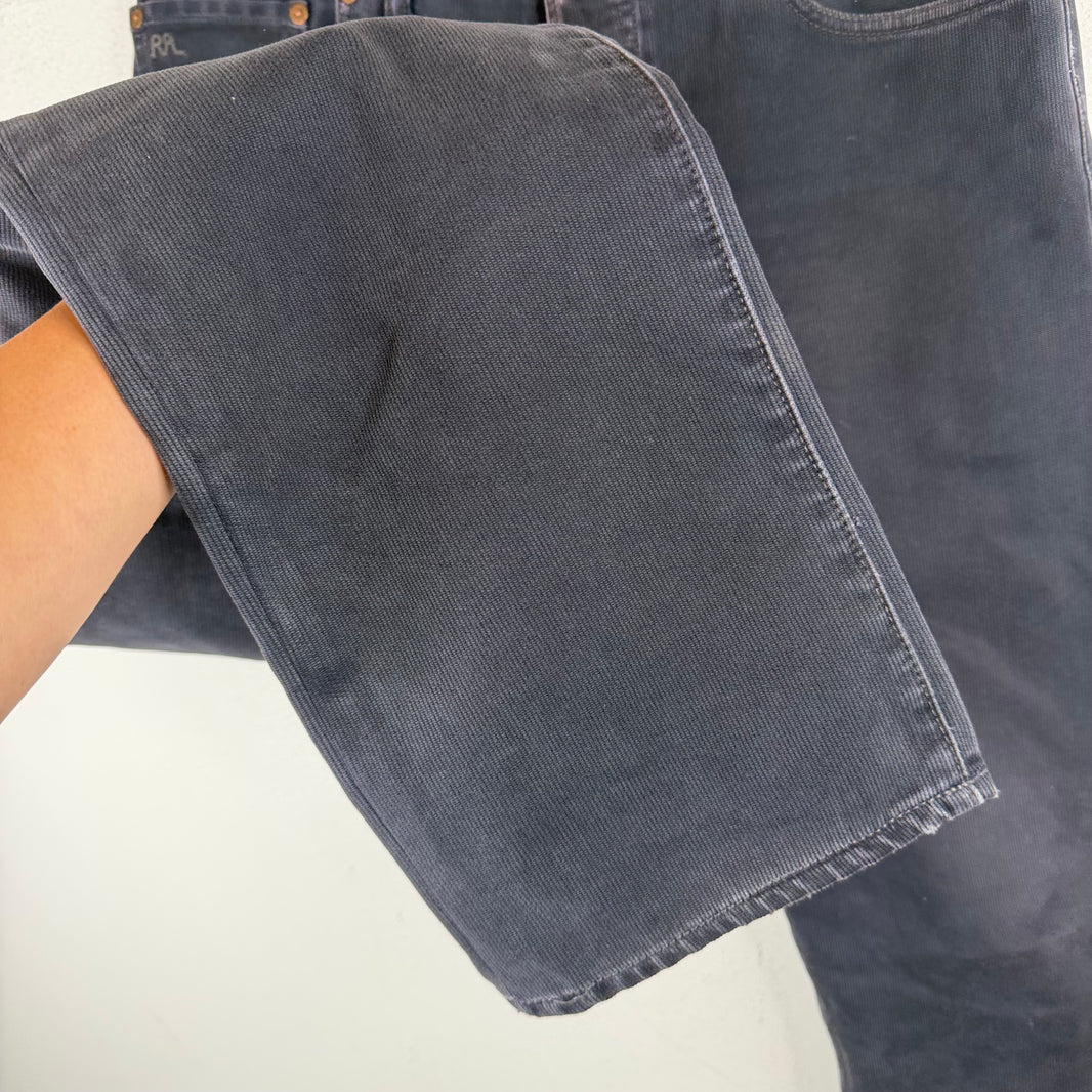 RRL Ribbed Navy Cotton Pants