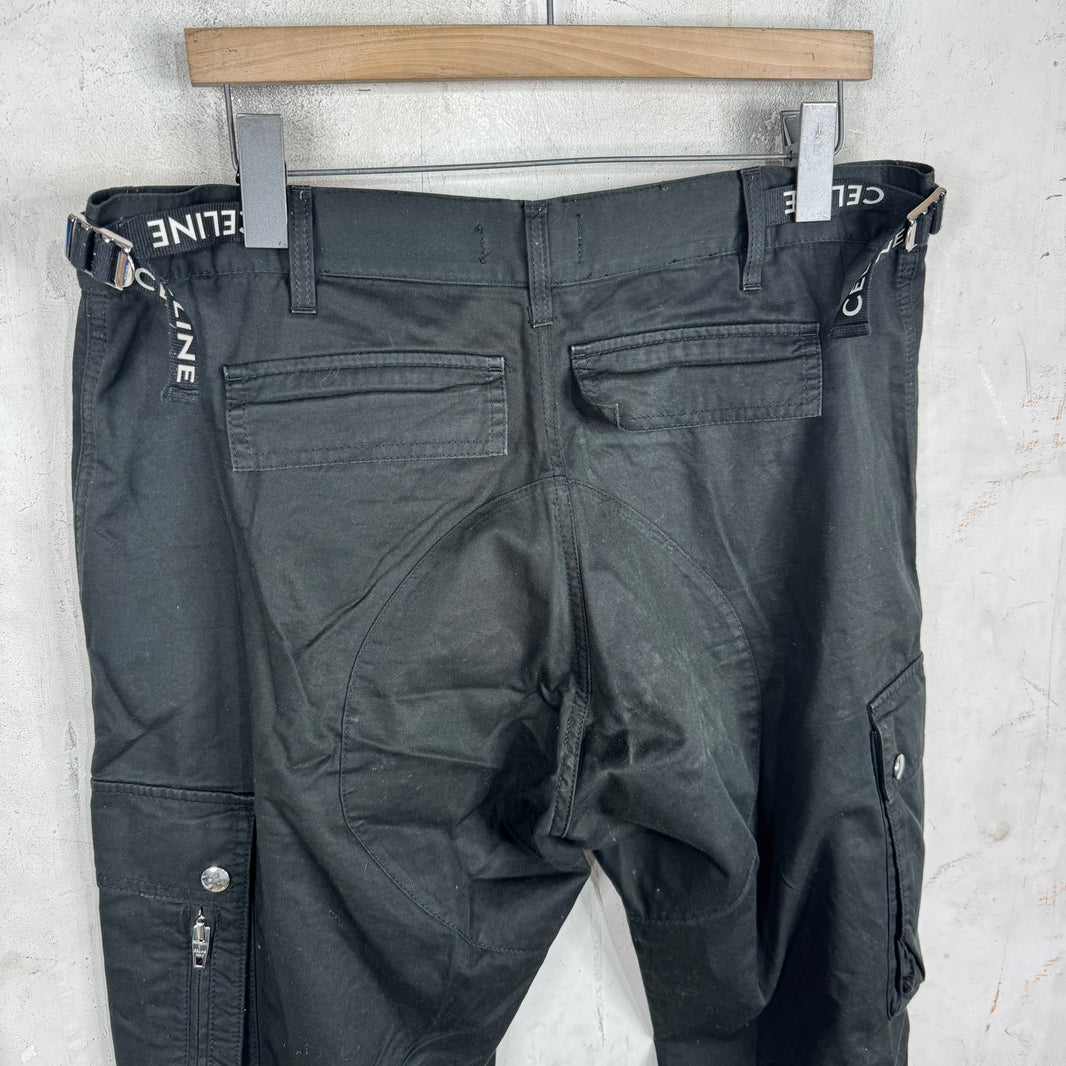 Celine Logo Drawstring Cargo Pants