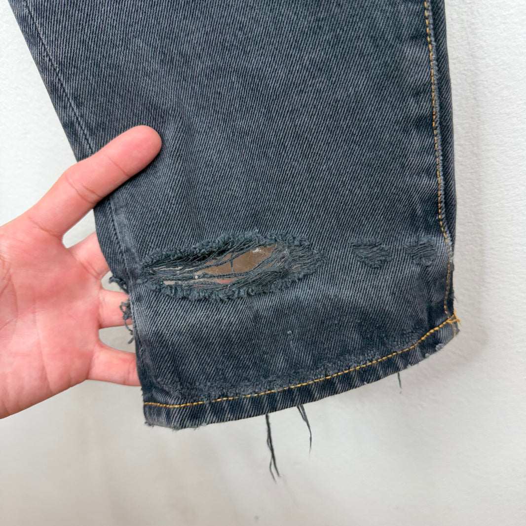 424 Black Distressed Skinny Jeans