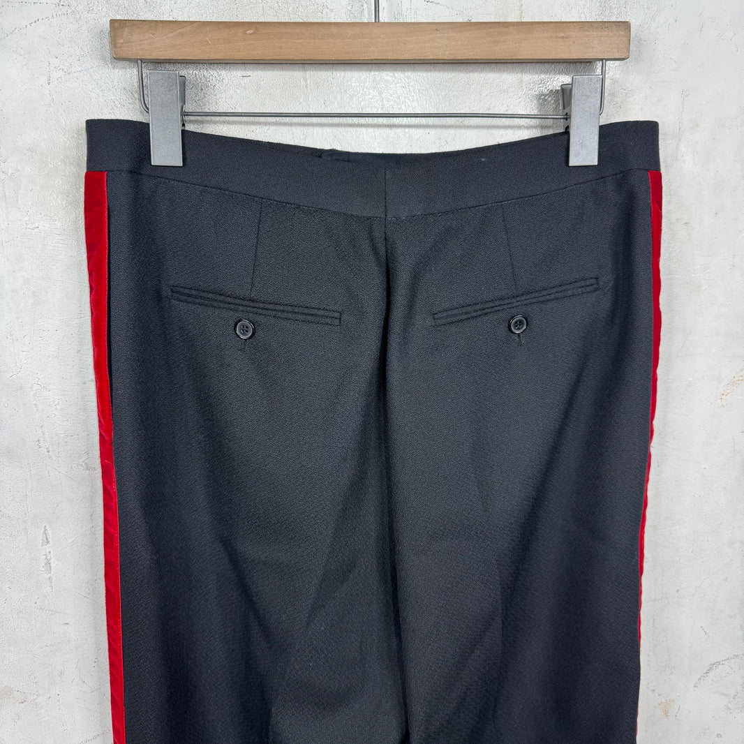 Saint Laurent Red Striped Black Trousers