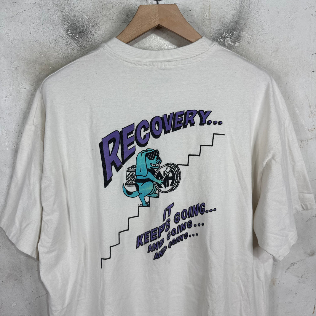 Vintage Narcotics Anonymous Stairs Recovery T-Shirt