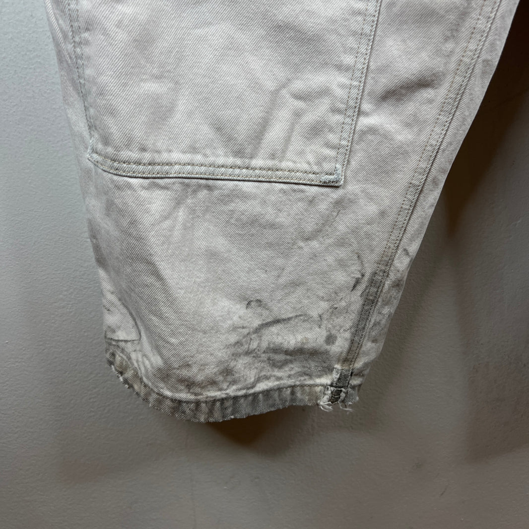 Balenciaga White Denim Convertible Cargo Pants