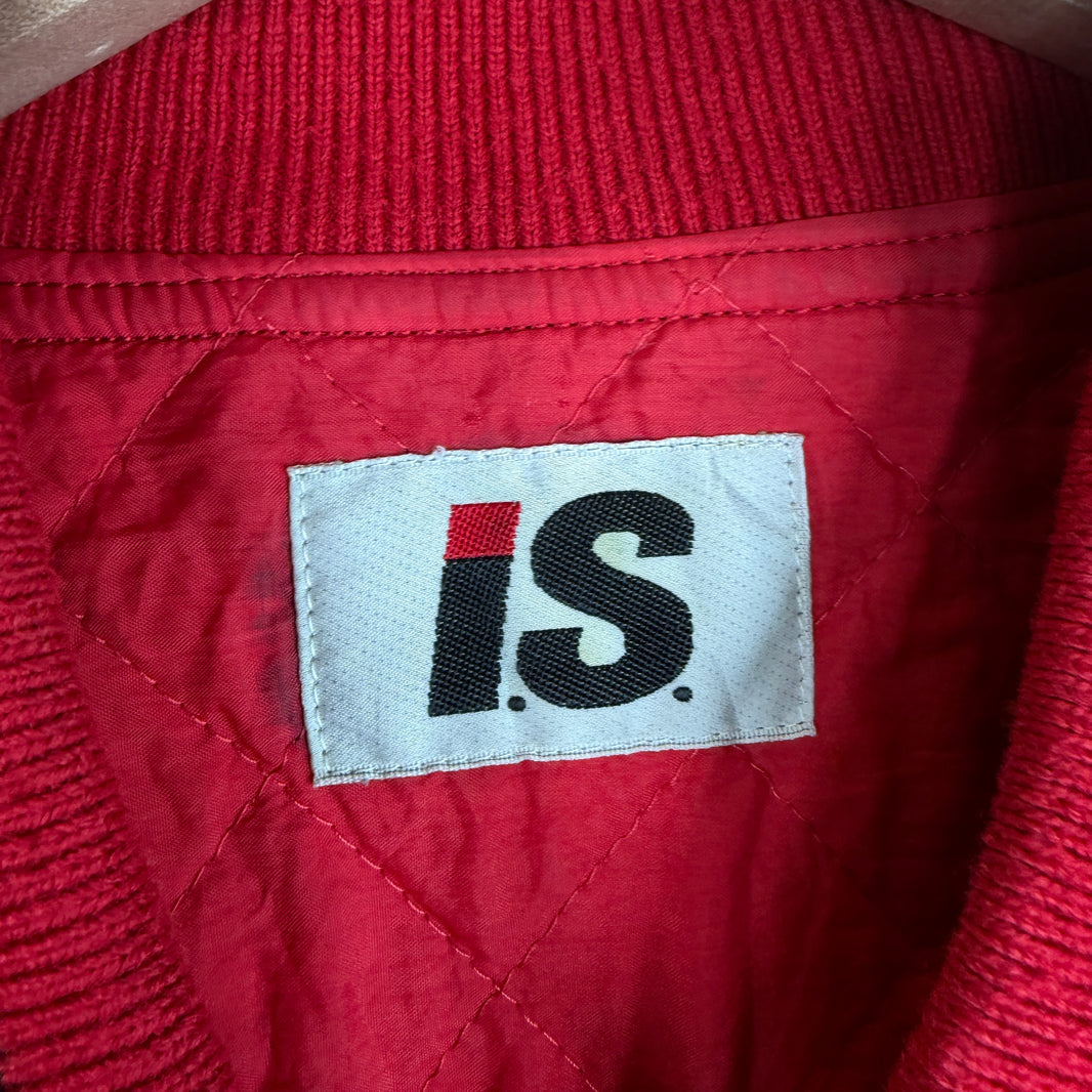 Issey Miyake Red IS Varsity Jacket