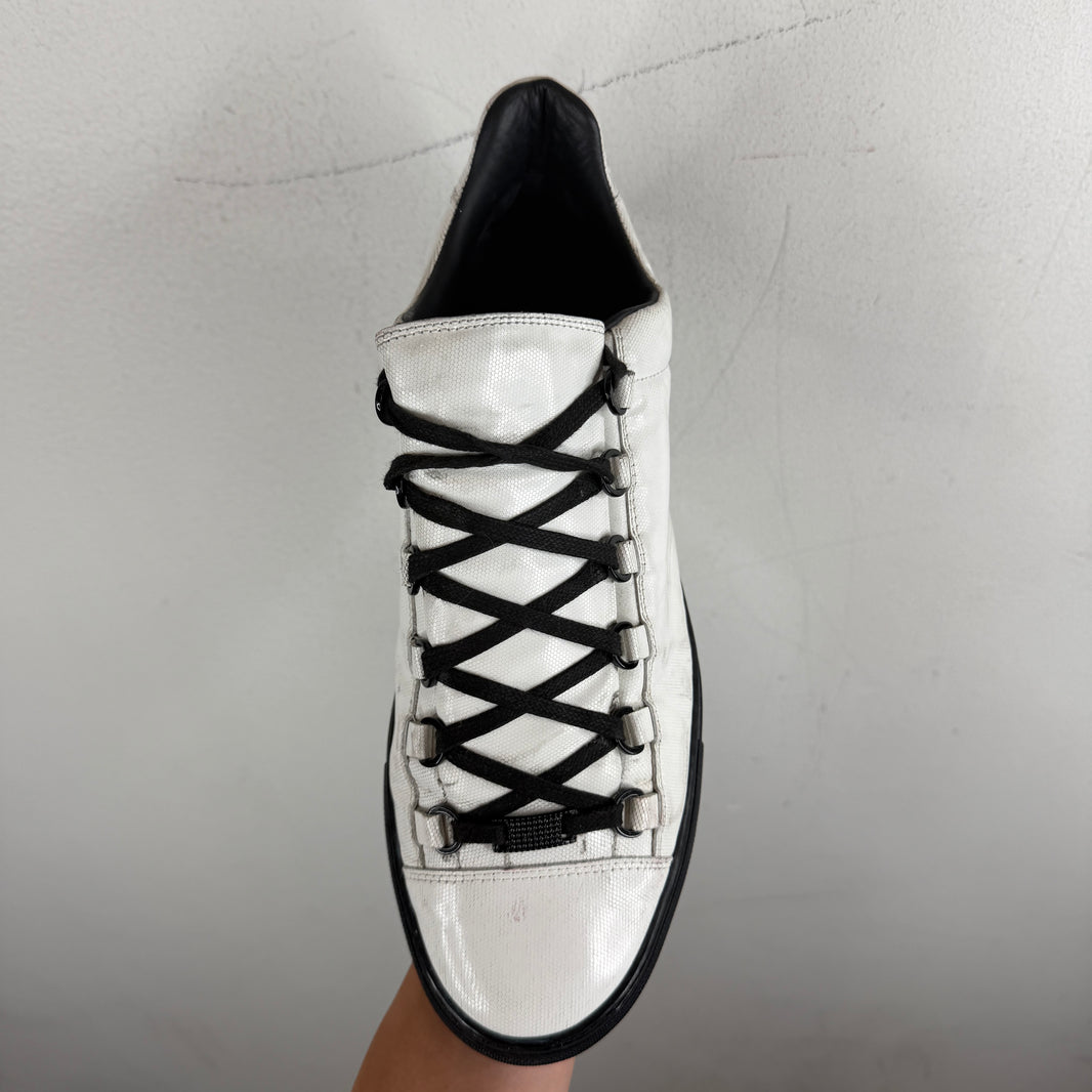 Balenciaga White Lowtop Arena Sneakers