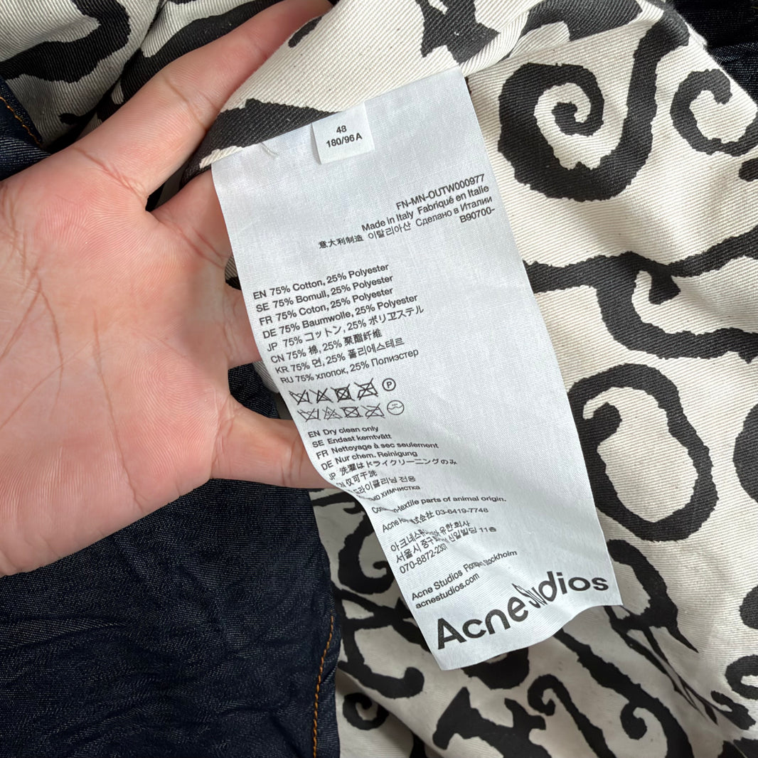 Acne Studios Wrinkled Padded Denim Jacket