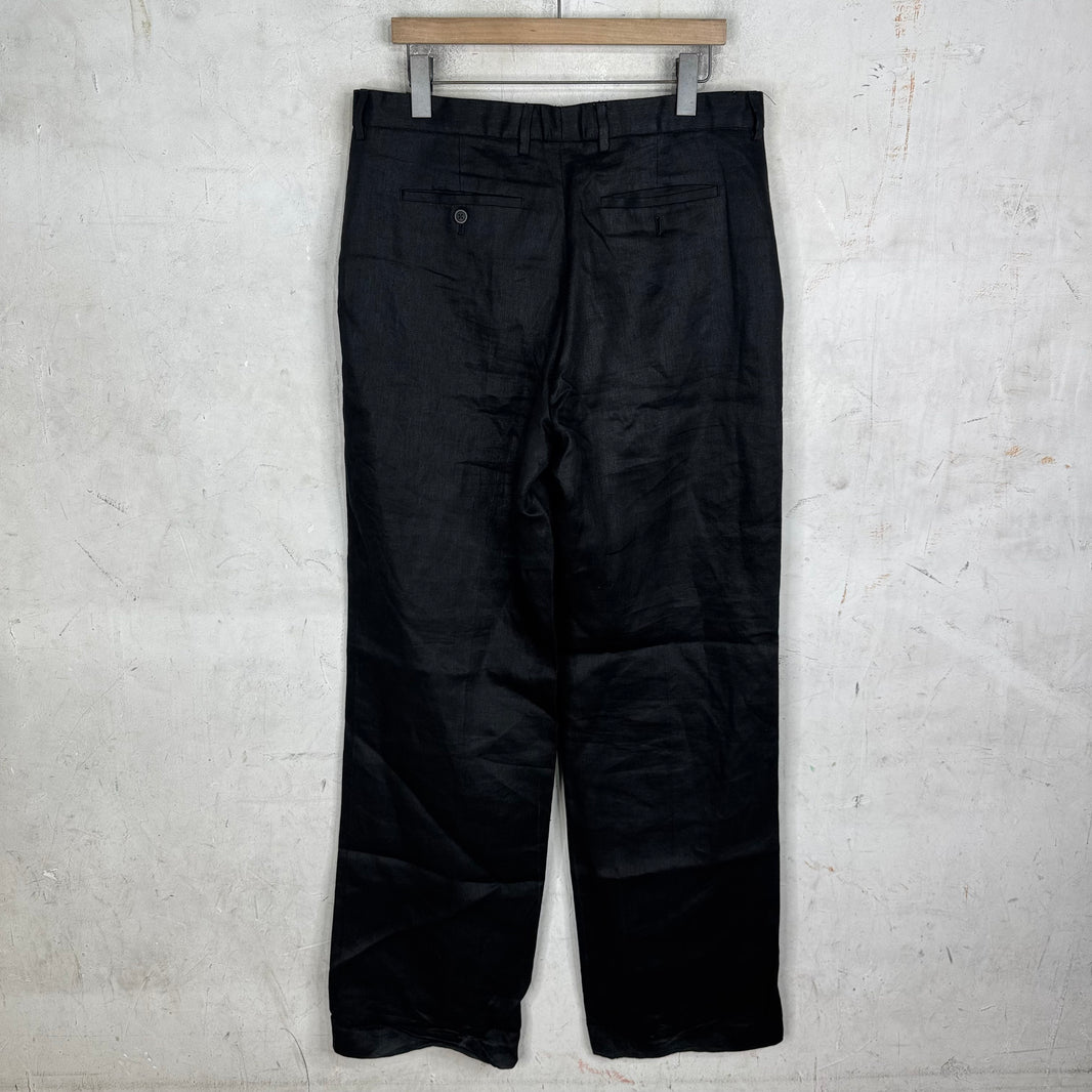 Rick Owens Linen Loose Straight Trousers