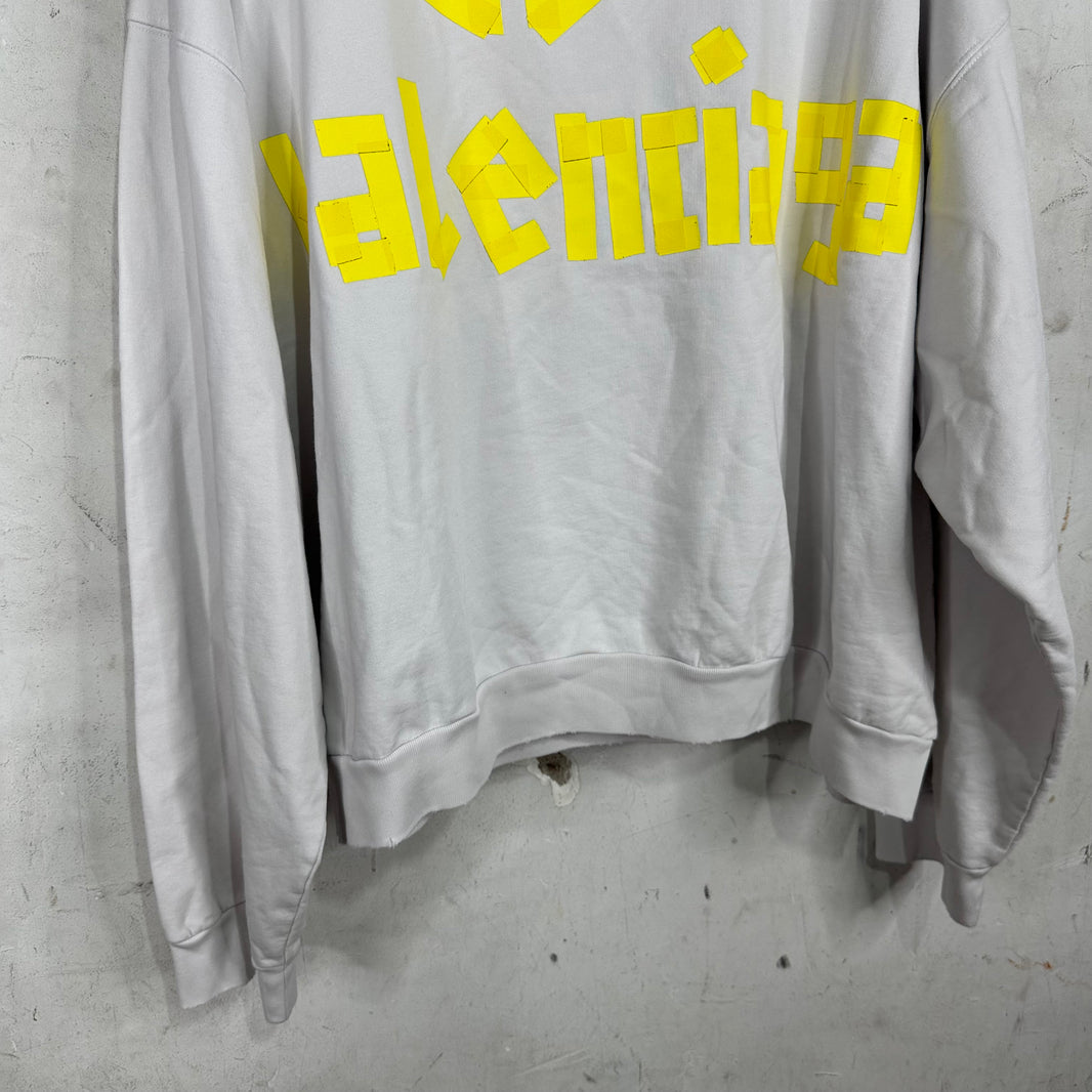 Balenciaga White Tape Hoodie