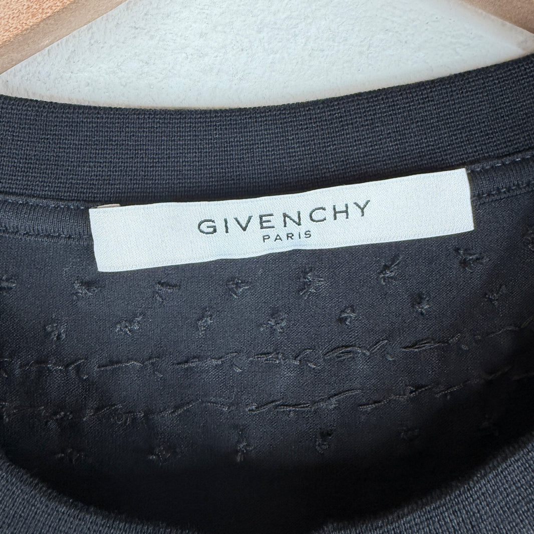 Givenchy Pearl/Crystal Neck Embellishment T-Shirt