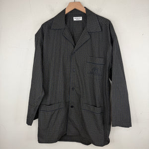 Balenciaga Olive Checkered Button Up Pajama Shirt