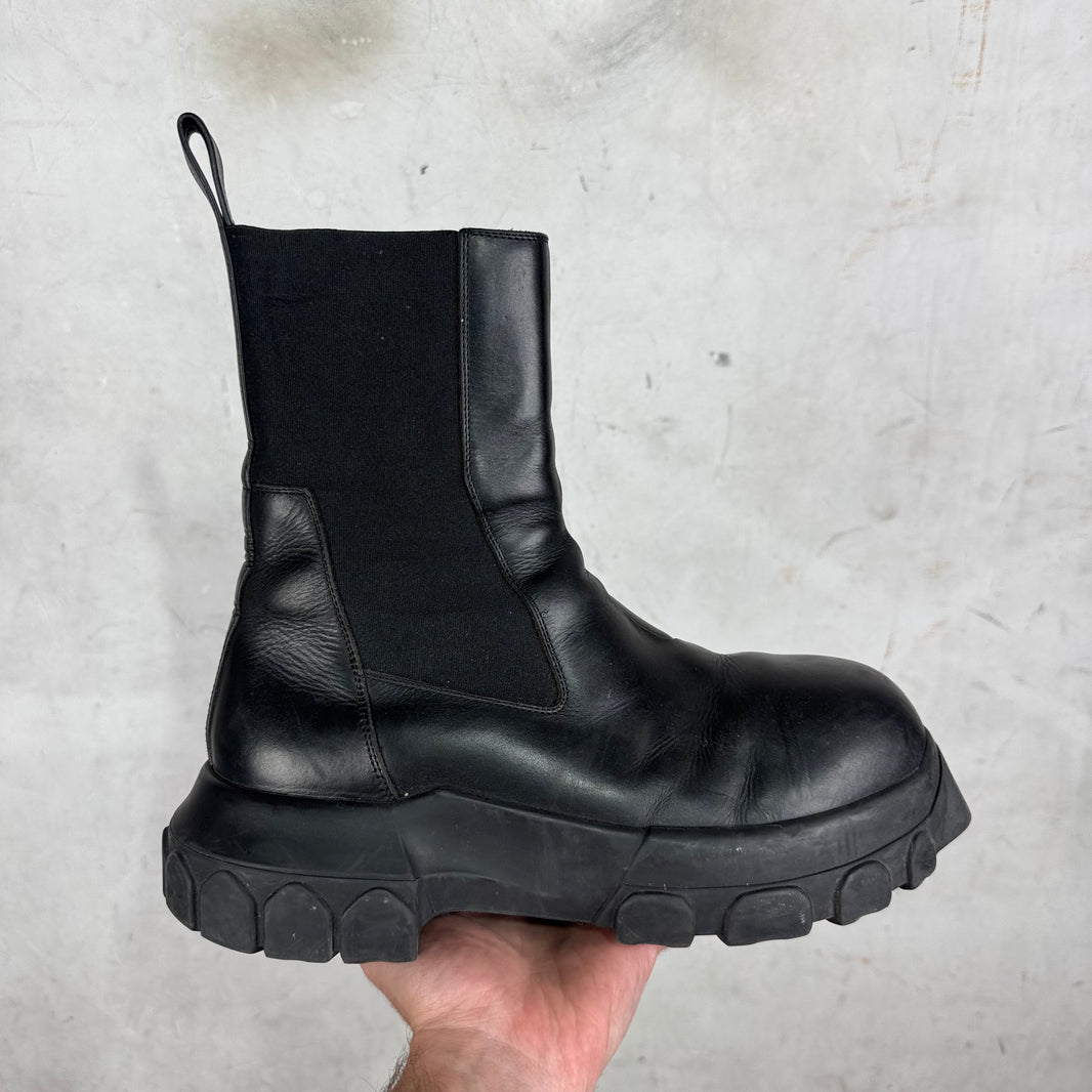 Rick Owens Leather Bozo Beetle Boots