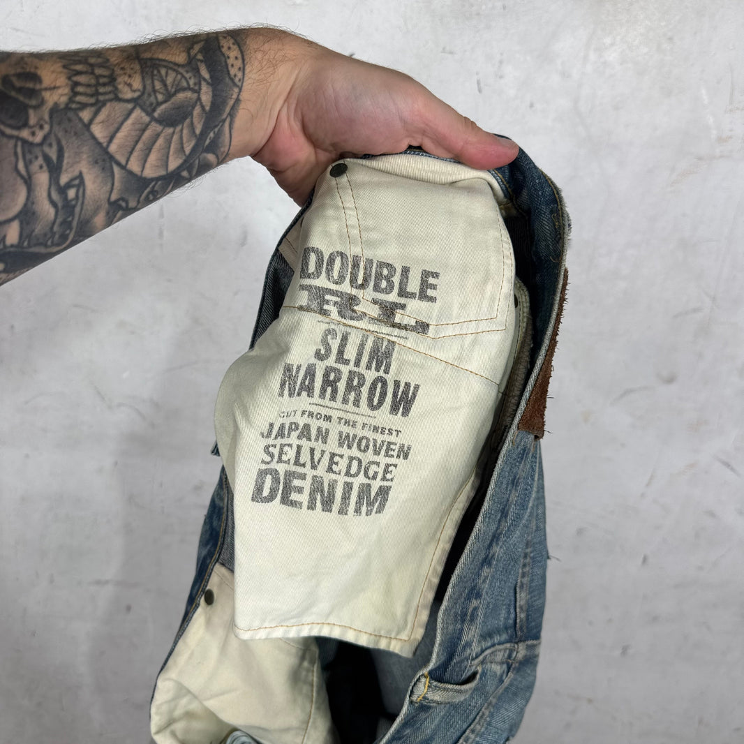 RRL Slim Narrow Lightwash Painter Jeans