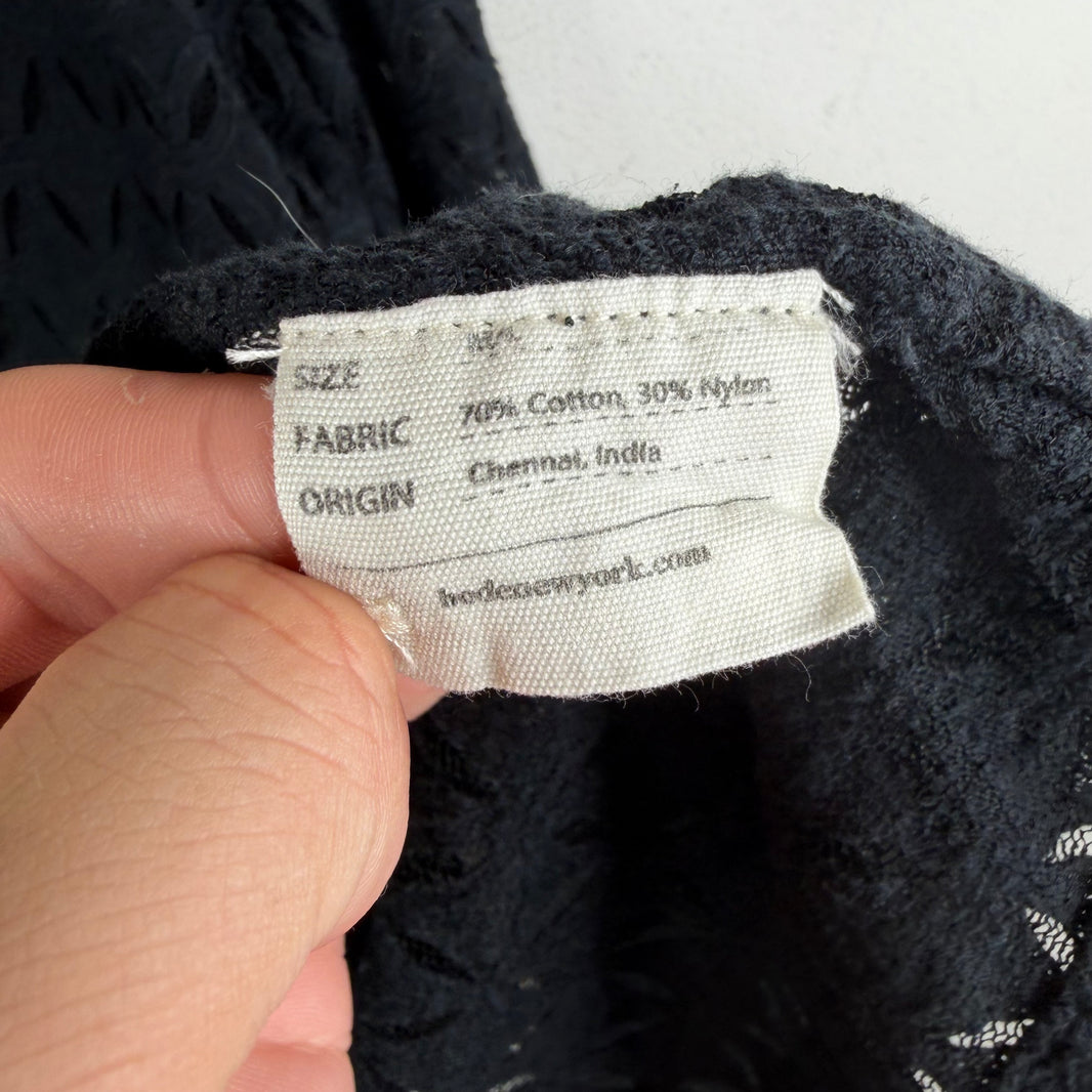 Bode Black Floral Lace L/S Shirt