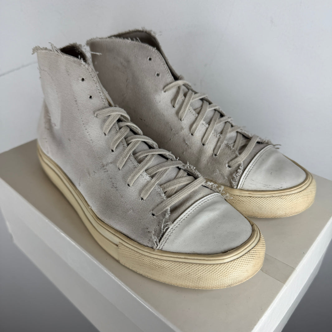 Margiela Deconstructed Canvas High Top Sneakers