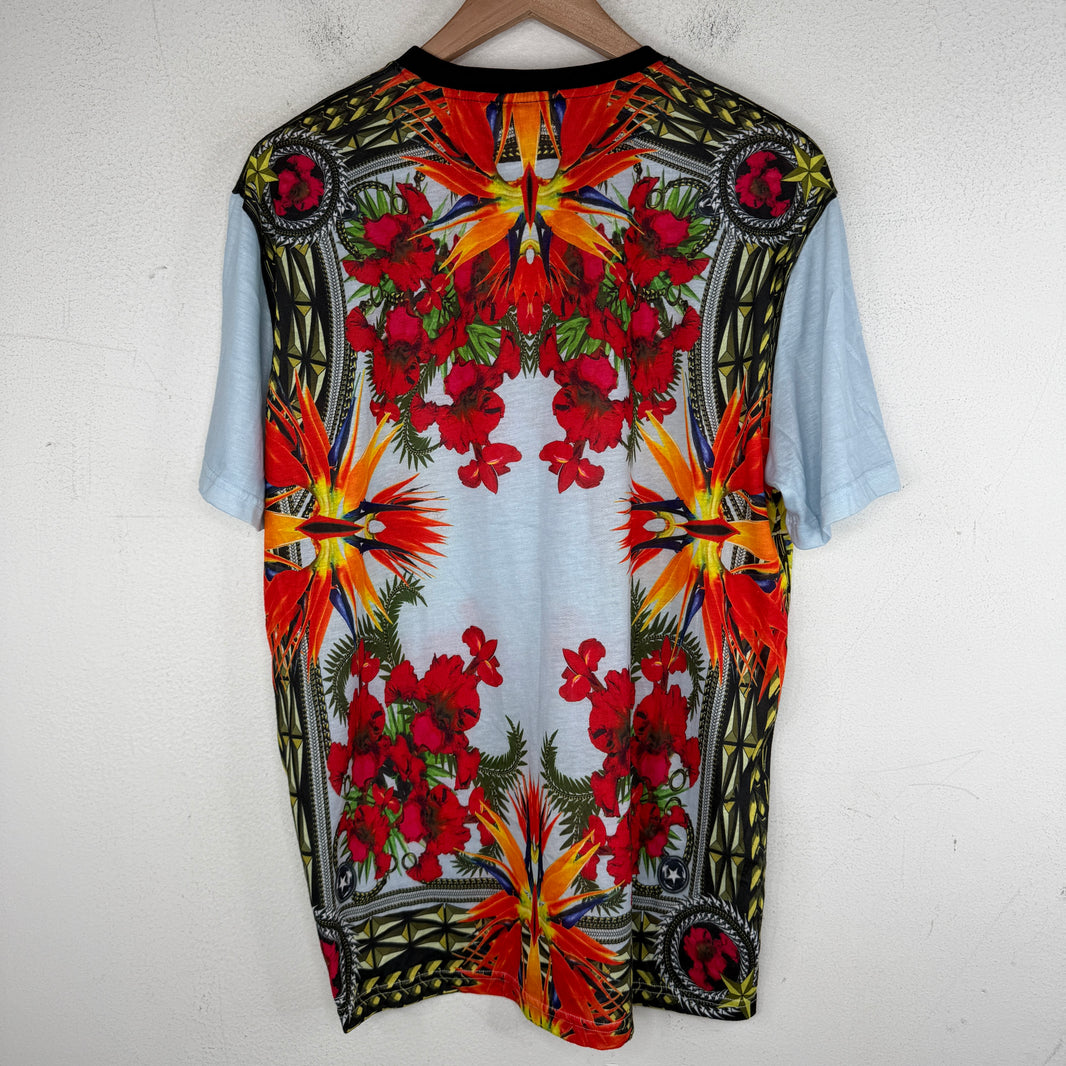 Givenchy Floral Birds Of Pray Blue T-Shirt