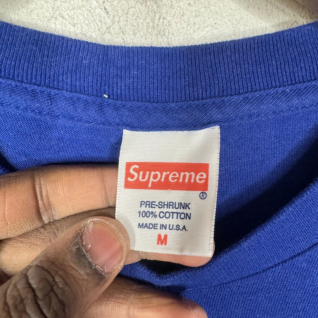 Supreme Blue Bling Box Logo T-Shirt