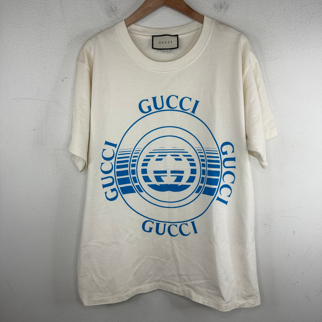 Gucci Blue Disc Logo T-Shirt