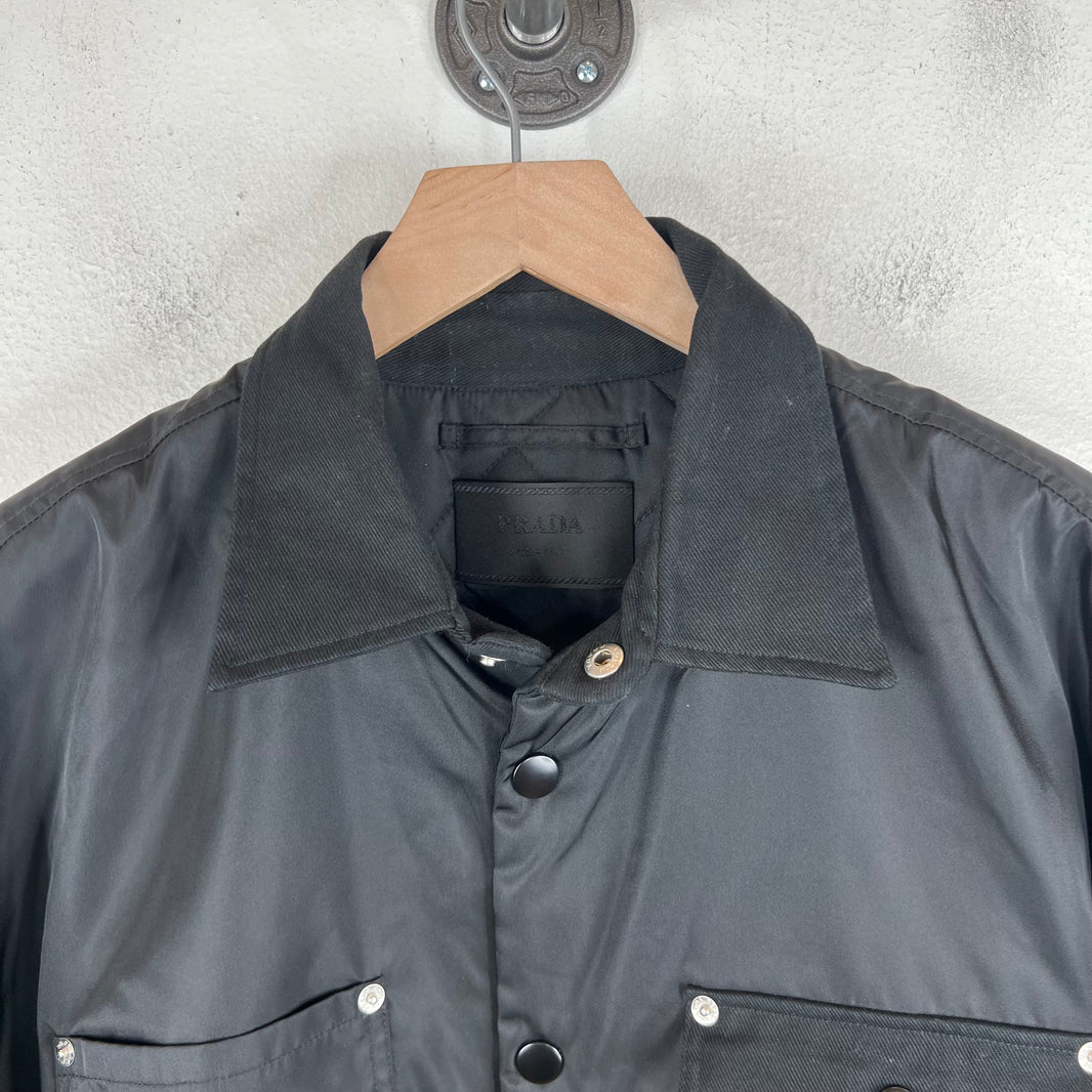 Prada Padded Snap Button Badge Jacket