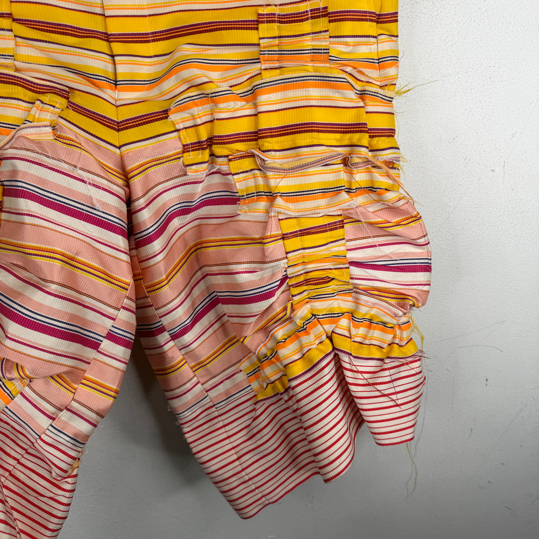 CDG Homme Plus Striped Elastic Panel Shorts