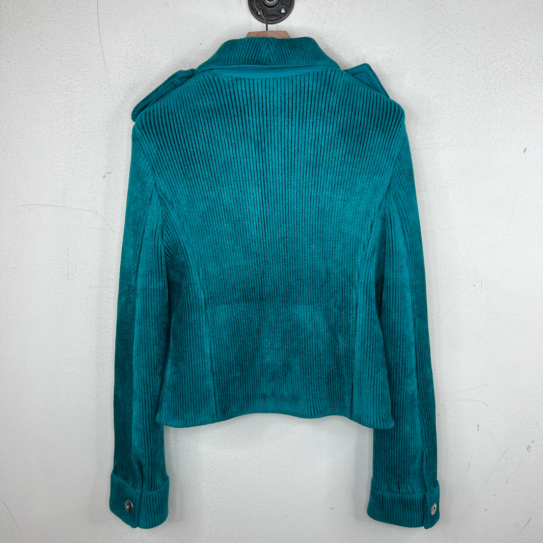 Bottega Veneta Teal Corduroy Jacket