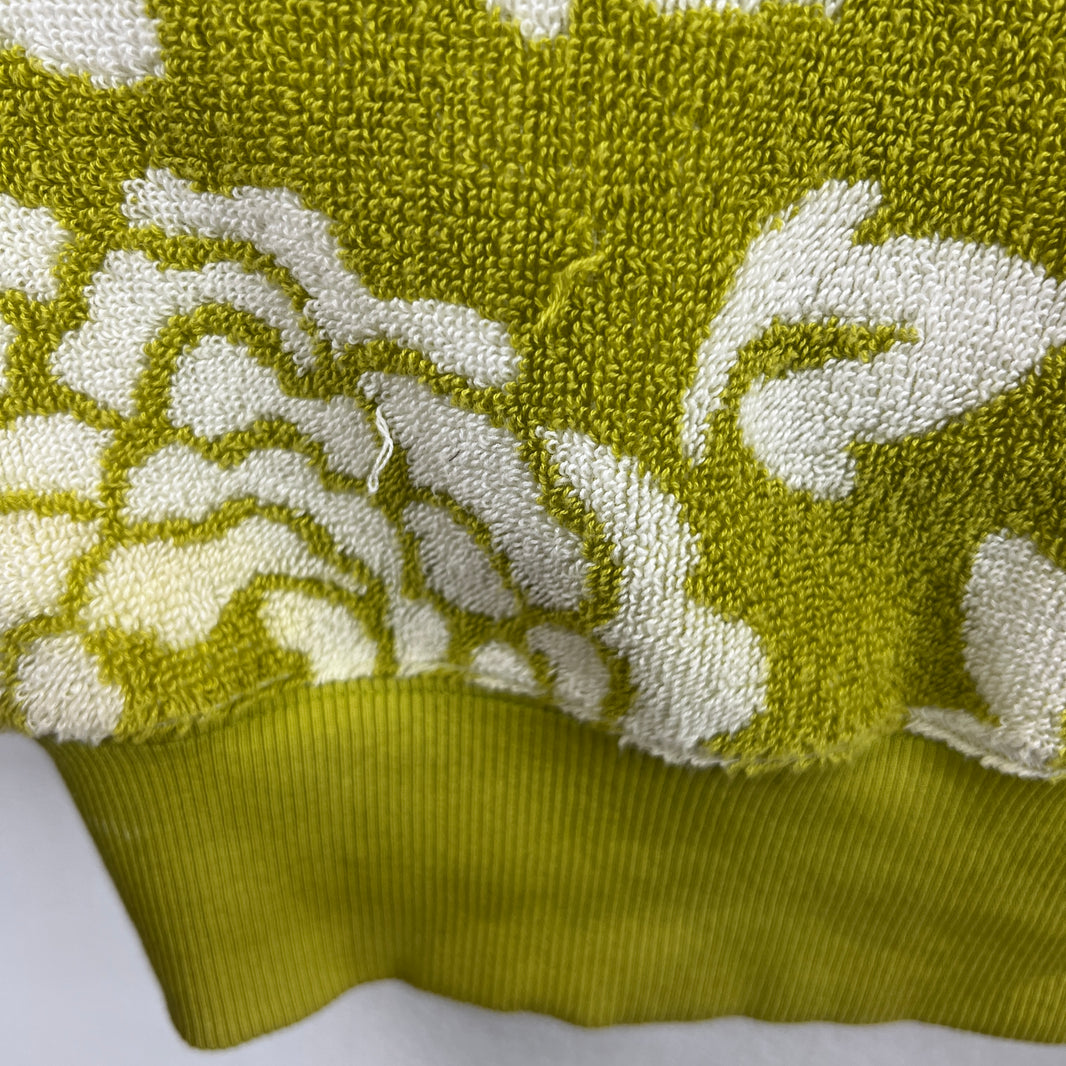 Prada Floral Green Terry Cloth Hoodie