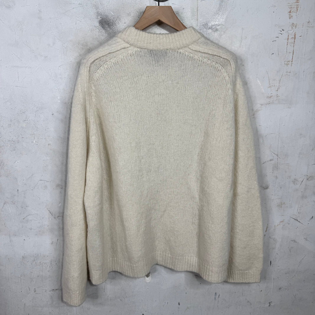 APC Beige Alpaca Wool Knit Sweater