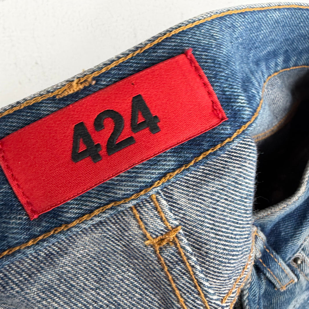 424 Distressed Boro Straight Leg Jeans
