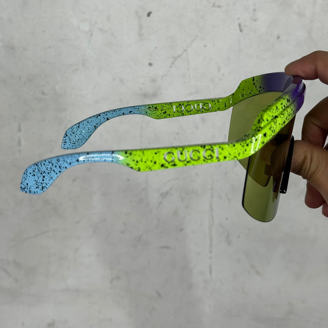 Gucci Gradient Splatter Shield Sunglasses