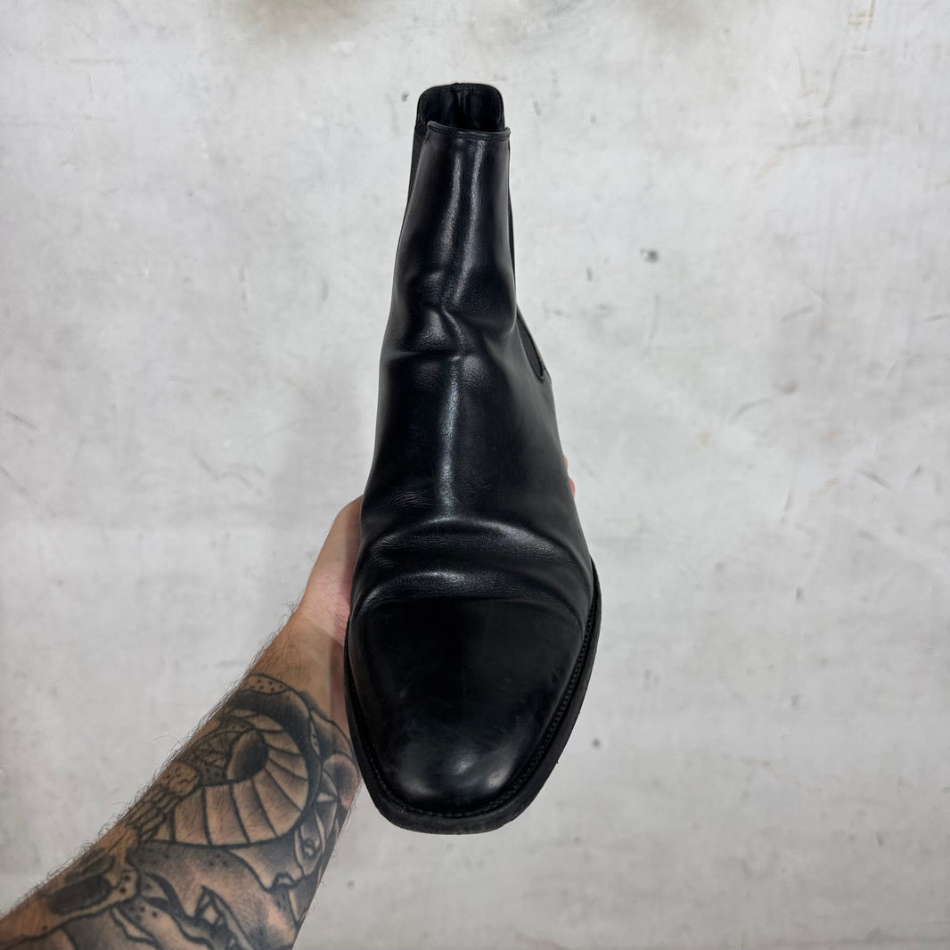 Saint Laurent Black Leather Chelsea Boots