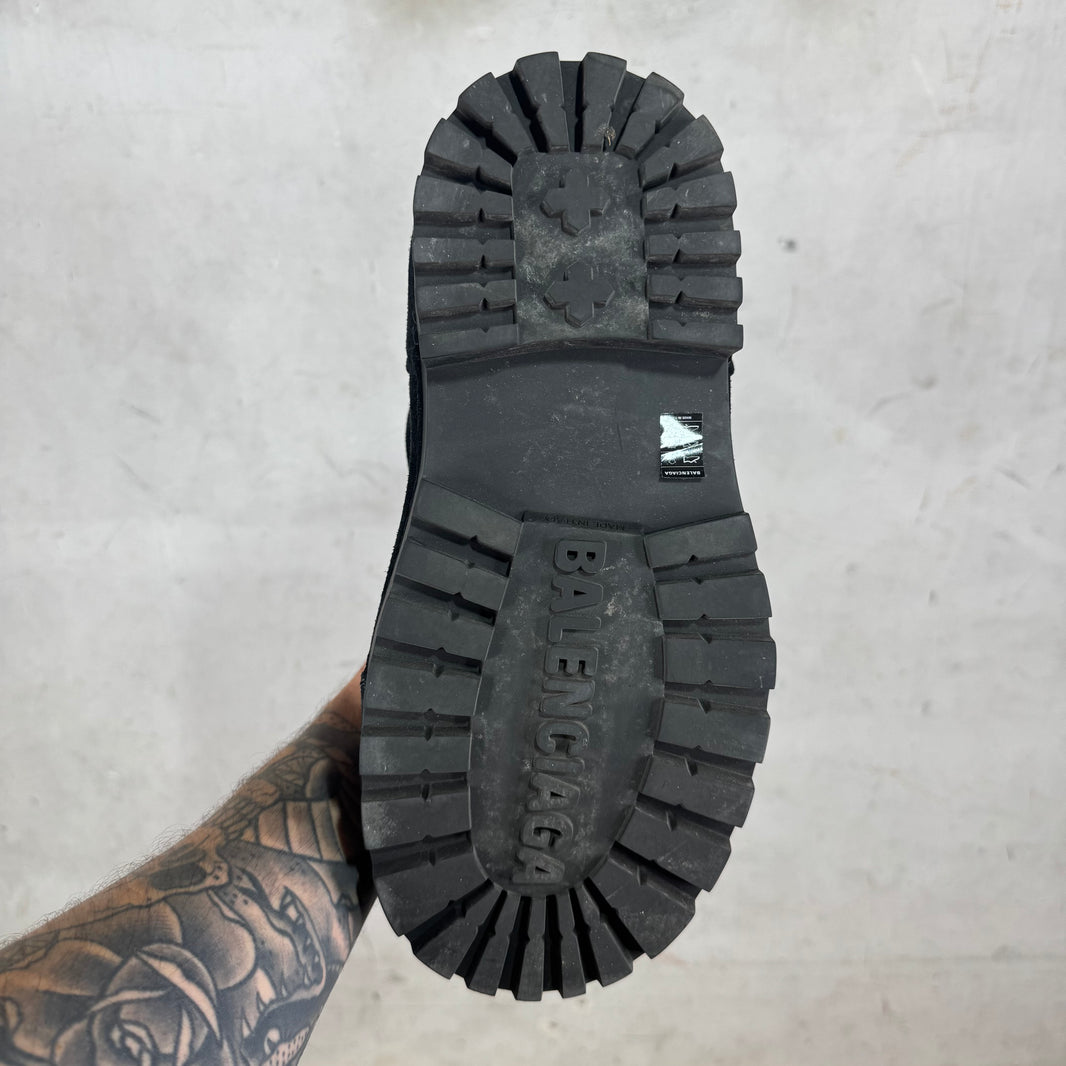 Balenciaga Black Suede Alaska Boots
