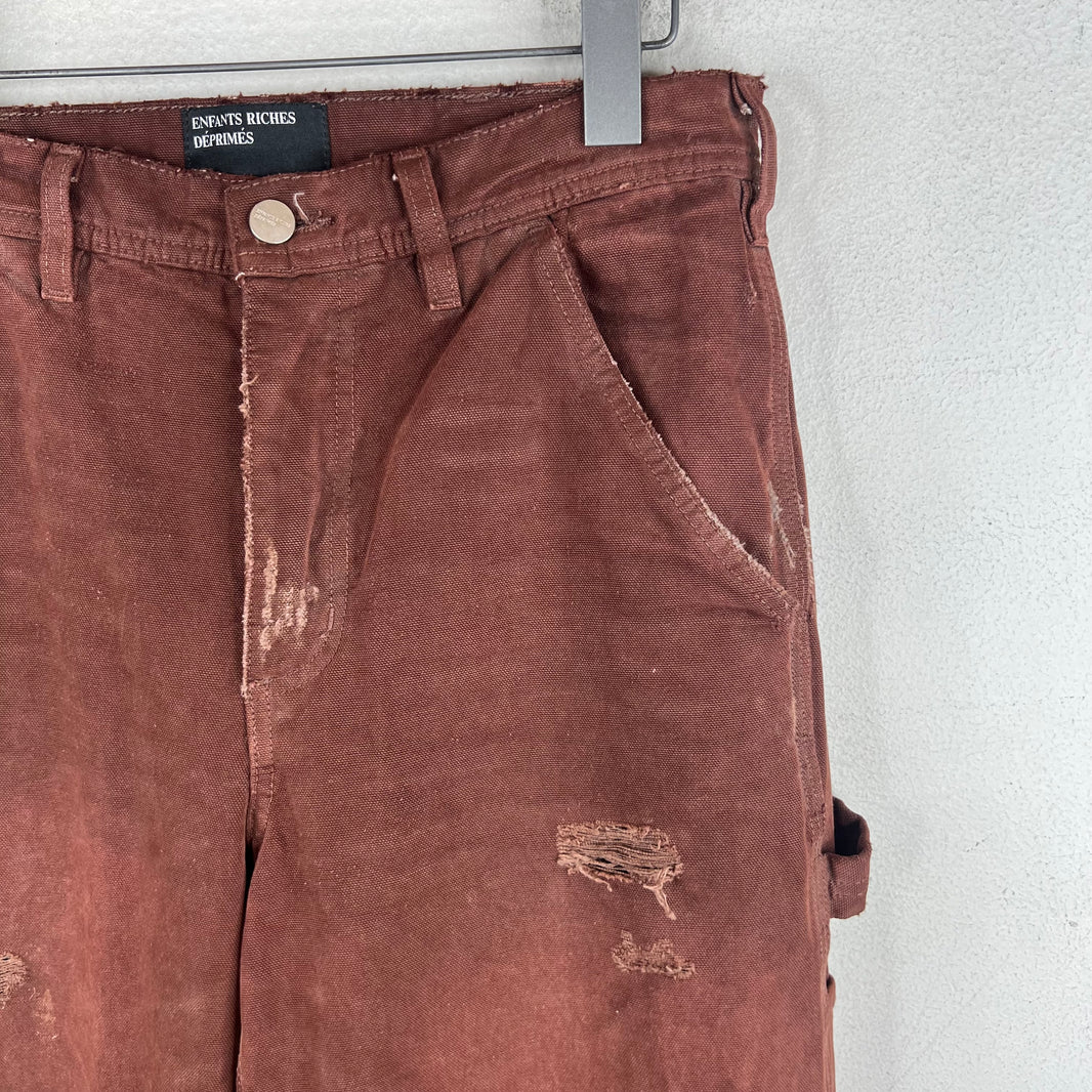 ERD Red Distressed Carpenter Pants