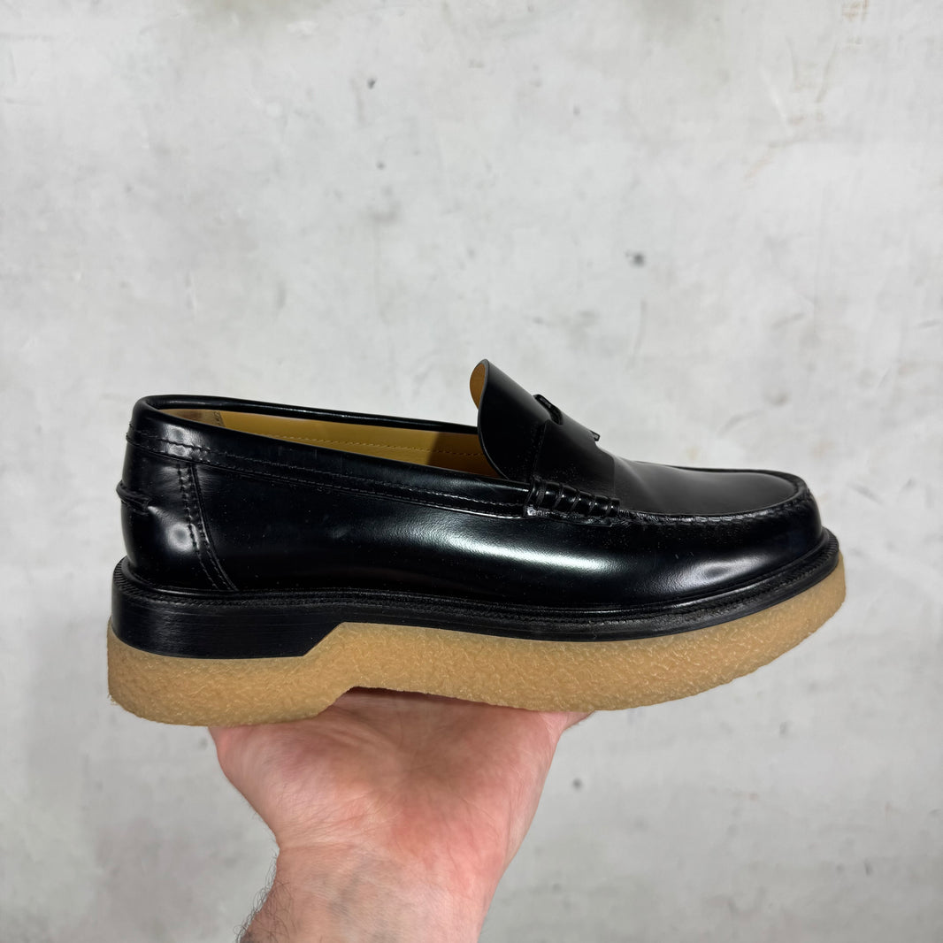 Hermes Crepe Sole Leather Loafers