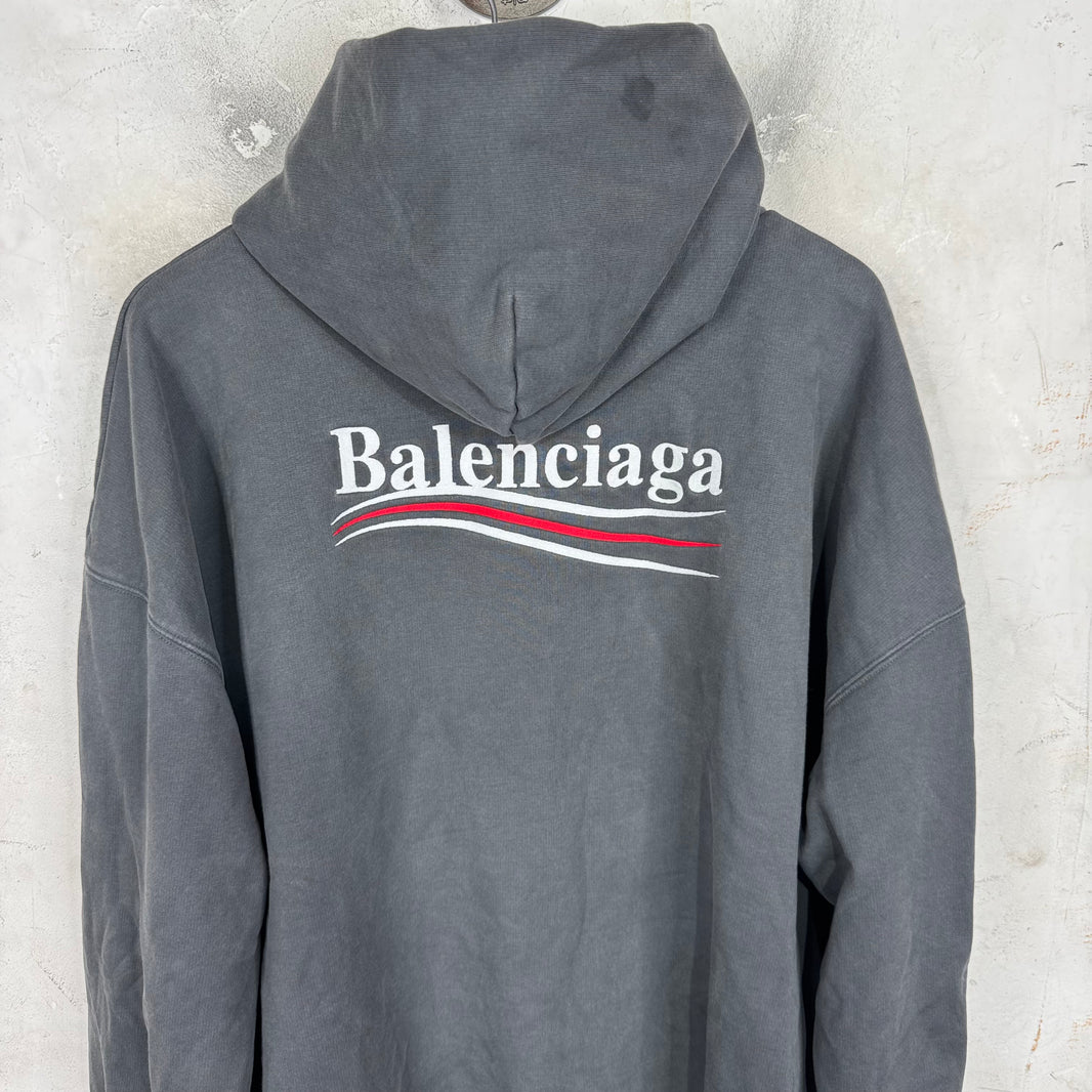 Balenciaga Embroidered Campaign Hoodie