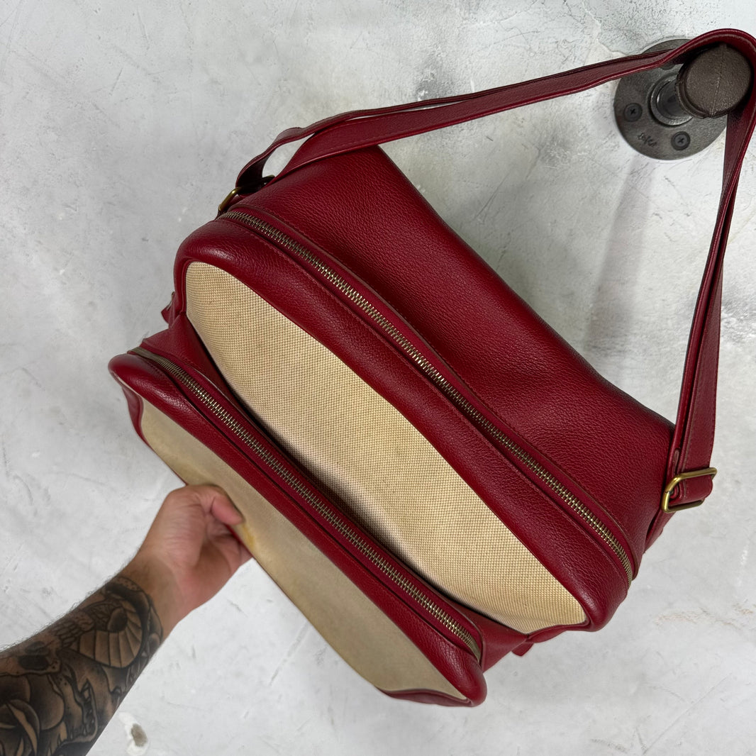 Hermes Victoria Toile Shoulder Bag