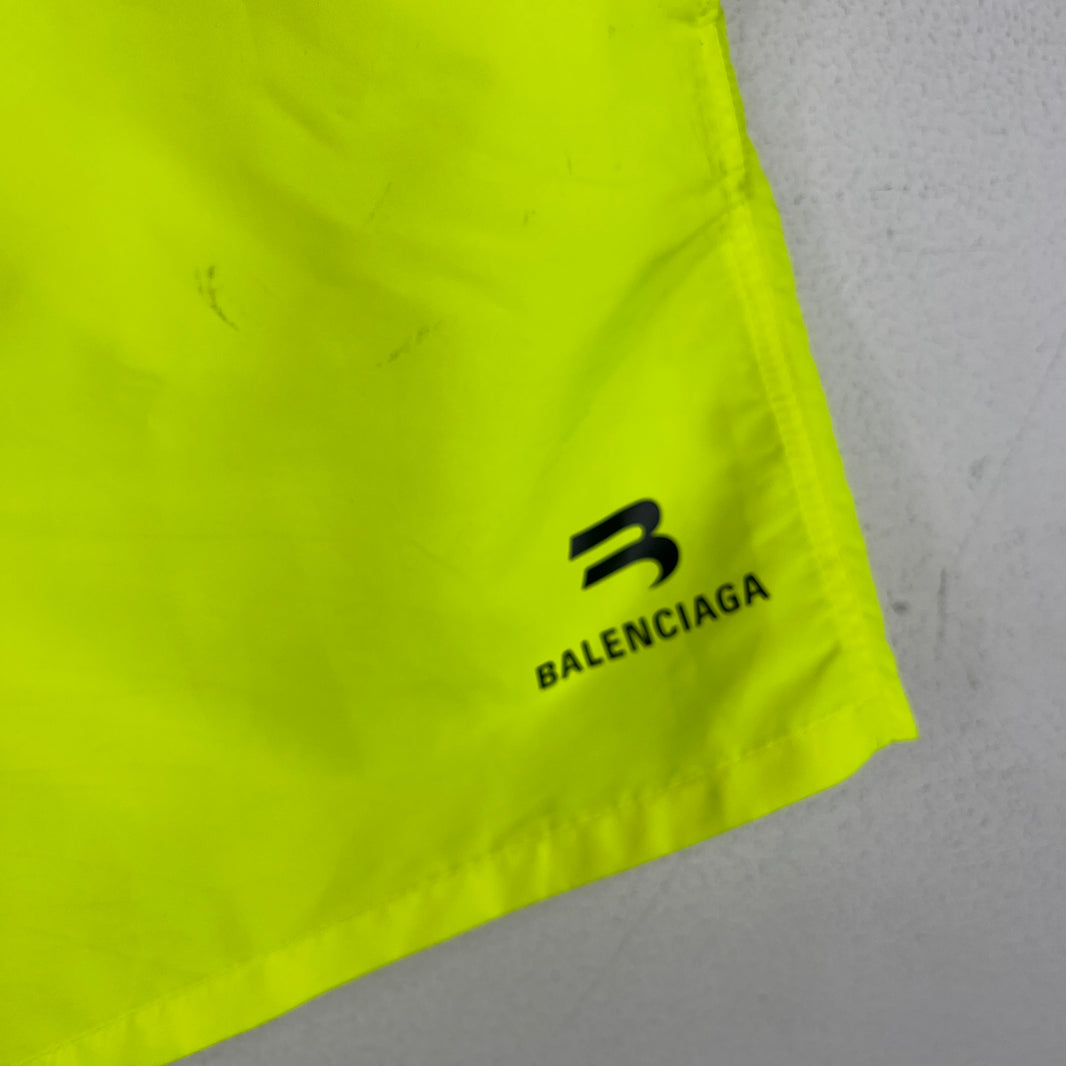 Balenciaga Neon Green Swim Shorts