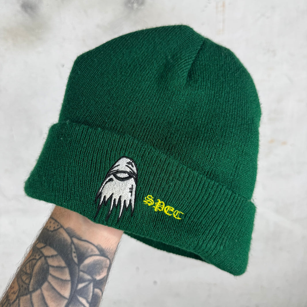Chrome Hearts Spec Green Wool Beanie
